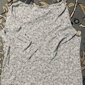 Gray Swan Print Women's Top